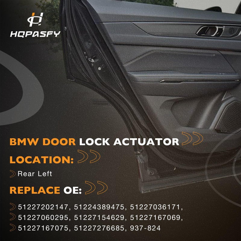 HQPASFY Rear Left Power Door Lock Actuator Motor Latch Compatible with BMW 128i 325i 328i 335i 528i 530i 535i 550i 740i M3 X3 X5 Mini Cooper & More Replaces# 51227202147 - Image 3